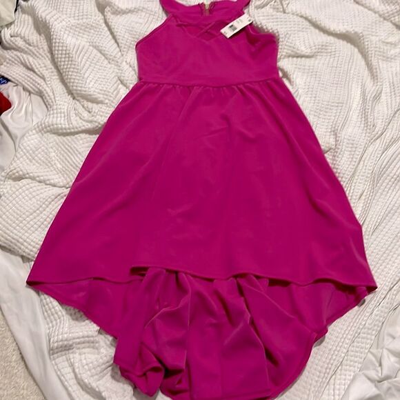 NWT- Emerald Sundae - Junior’s 14. Fit Flare Hi Low Dress - Picture 1 of 10